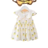 Niña vestido de verano vestido de princesa floral versión coreana manga corta mujer bebé niño bebé falda floral 100% algodón Item Picture
